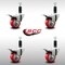 Service Caster 3'' SS Red Poly Swivel 1-1/8'' Expanding Stem Caster Set Total Lock Brake, 4PK SCC-SSEXTTL20S314-PPUB-RED-118-4 - alternate 4
